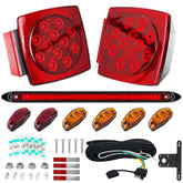 Lcrslitx front square stop tail turn light showing waterproof seal for reliable signaling