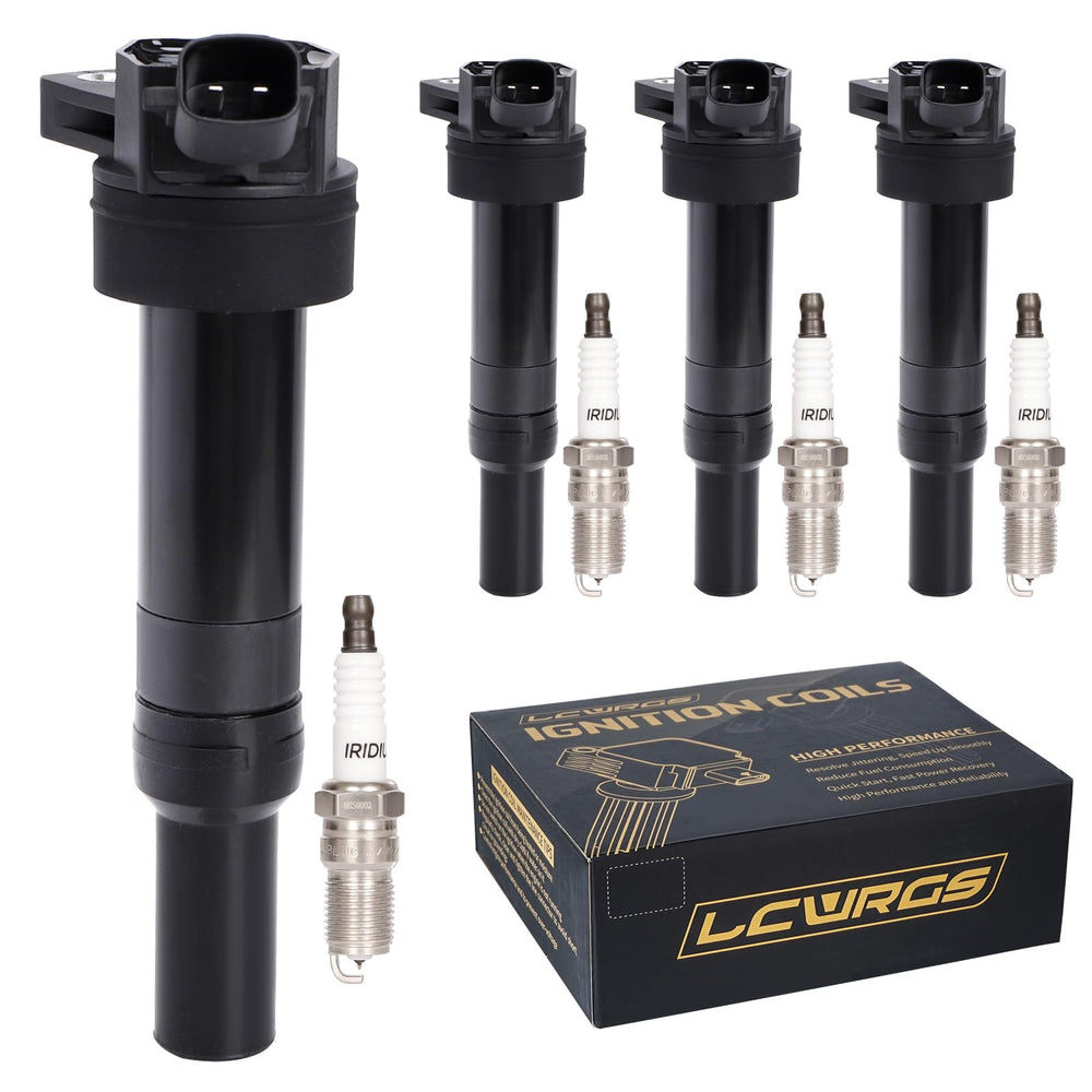 LCWRGS front packaging showing coil pack and spark plug kit, clear fitment benefit