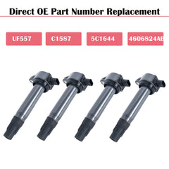 LCWRGS ignition coil top label closeup showing part number clarity benefit