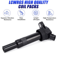 LCWRGS ignition coils installed in Hyundai Elantra engine bay, improves engine smoothness