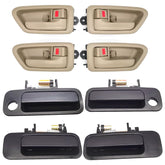Lcyolada beige door handle set front packaging shows complete eight-piece kit durability