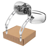 LDJXDADI chrome front view showing mirror shape and bright finish for style