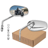 LDJXDADI chrome mirror front view showing polished finish and improved visibility