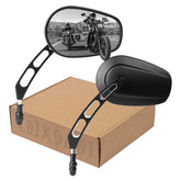 LDJXDADI front view mirror showing black finish and wide-angle benefit