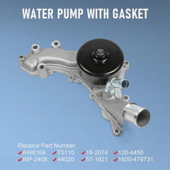 LDMINDA water pump with gasket kit layout for straightforward installation