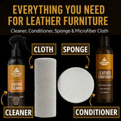 Leather Hero conditioner bottle close-up showing nourishing formula