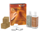 Leather Master kit box front showing contents and clear maintenance benefit