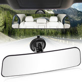 LECAMEBOR front view of trapezoid mirror showing wide reflective surface benefit