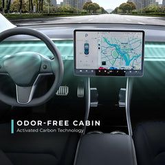 Lectron activated carbon layer detail highlighting odor absorption and fresher air