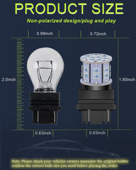 LEDYOTRY 3157 side profile view showing compact base and full 360 degree light design for consistent output