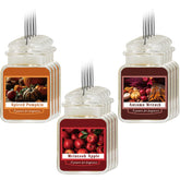Leelosp front pack showing 12 autumn-scented hangers and seasonal benefit