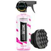 Legendary Car Care bottle front packaging showing label and applicator benefit