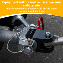LEIFIDE wire rope with safety clip keeps pin tethered and secure