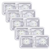 Leisure LED front view of dome fixture showing compact profile and even light