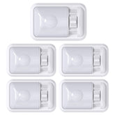 Leisure LED front view of dome light showing compact fit and clear benefit