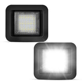 LESAUCE front view of LED license plate lights showing clean fit and modern look
