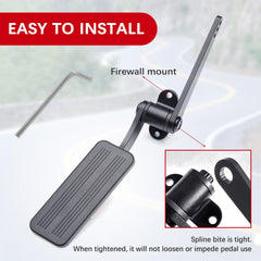 Lesiyou pedal mounted in car demonstrating secure firewall installation