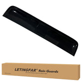 LETINGFAR front view of tinted sunroof deflector showing sleek protection and reduced wind noise