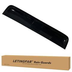 LETINGFAR front view of tinted sunroof deflector showing sleek protection and reduced wind noise
