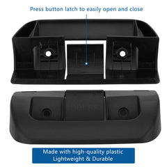 LETSYEE close-up of push-button latch detail highlighting upgraded reinforced mechanism