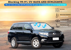 Lezcoan installed inside Highlander windshield demonstrating quick, secure fit