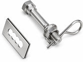LFPartS hitch pin front view showing secure design and corrosion resistance