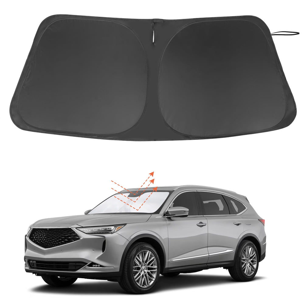 LHFLIVE front view on Acura MDX windshield showing full coverage and sun protection benefit