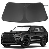 LHFLIVE front packaging for Grand Highlander sun shade showing fit and labeling and easy selection