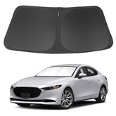 LHFLIVE front packaging view showing custom fit for Mazda 3, protects interior