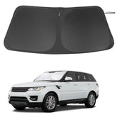 LHFLIVE sun shade front view showing full windshield coverage benefit