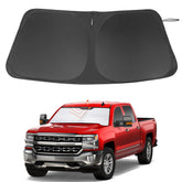 LHFLIVE front view showing custom-fit shade and full windshield coverage benefit