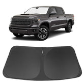 LHFLIVE front view sun shade fitted on Tundra windshield reduces heat
