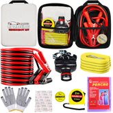 LIANXIN front view of compact emergency car kit showing durable bag and logo, easy storage