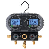 Lichamp digital manifold front view showing ports and compact body for quick service