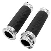 LIDSCURA chrome grips front view showing polished finish and complete pair benefit
