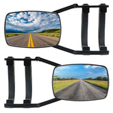 Lifronkit front view clip-on towing mirrors showing wide coverage benefit