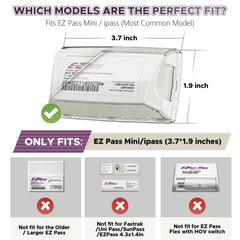LiftRemote holder with EZ Pass Mini in windshield for secure reads