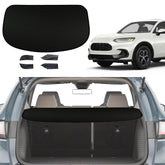 Liizoo front view showing black cargo cover and clean OEM fit protecting trunk