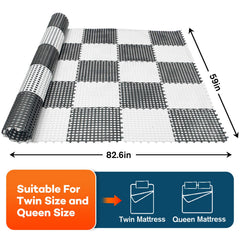 LILXIU underlay installed beneath RV mattress showing improved airflow