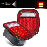 LIMICAR front view of tail light assembly showing bright LEDs and secure lens, improves visibility