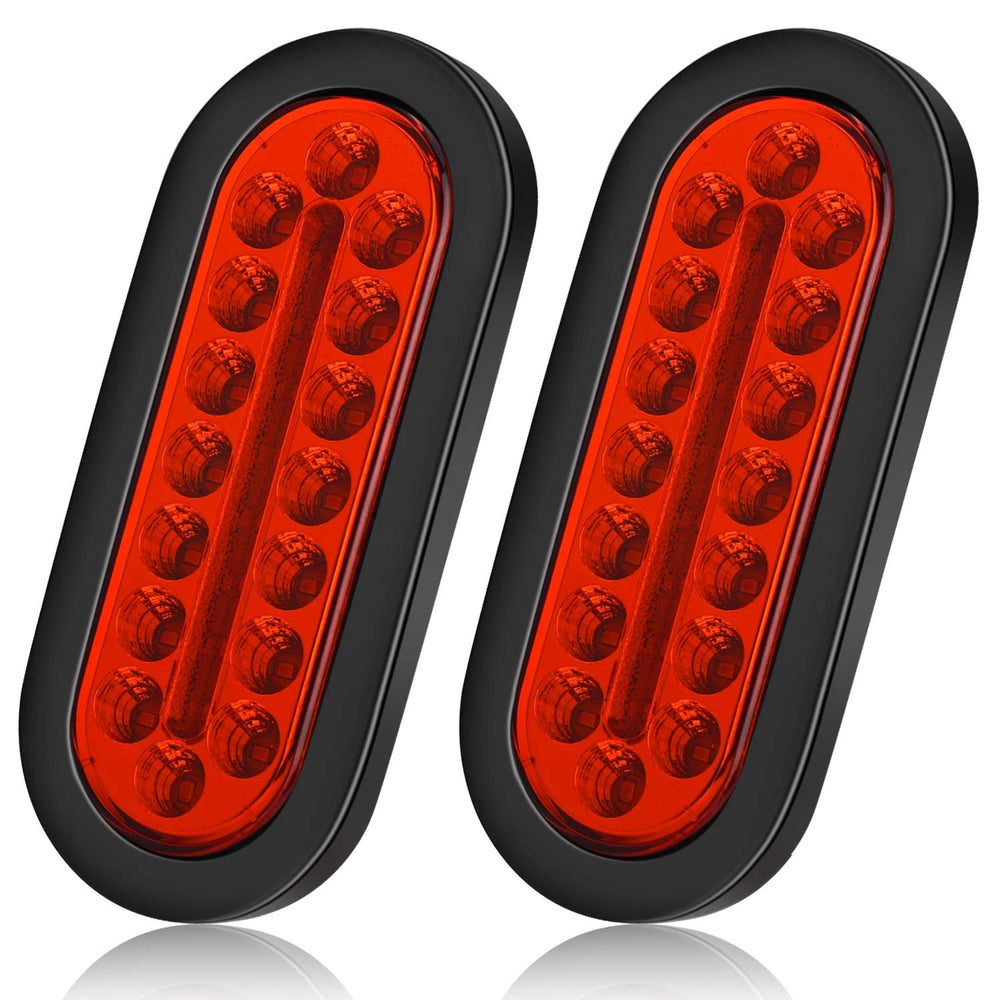 LINKITOM front view of oval taillight showing bright LEDs and improved visibility