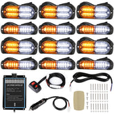 LINKITOM front view of 12pcs strobe array showing compact design and brightness