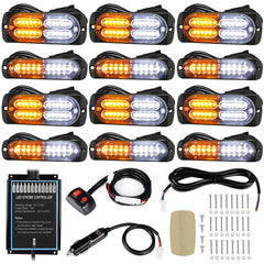 LINKITOM front view of 12pcs strobe array showing compact design and brightness