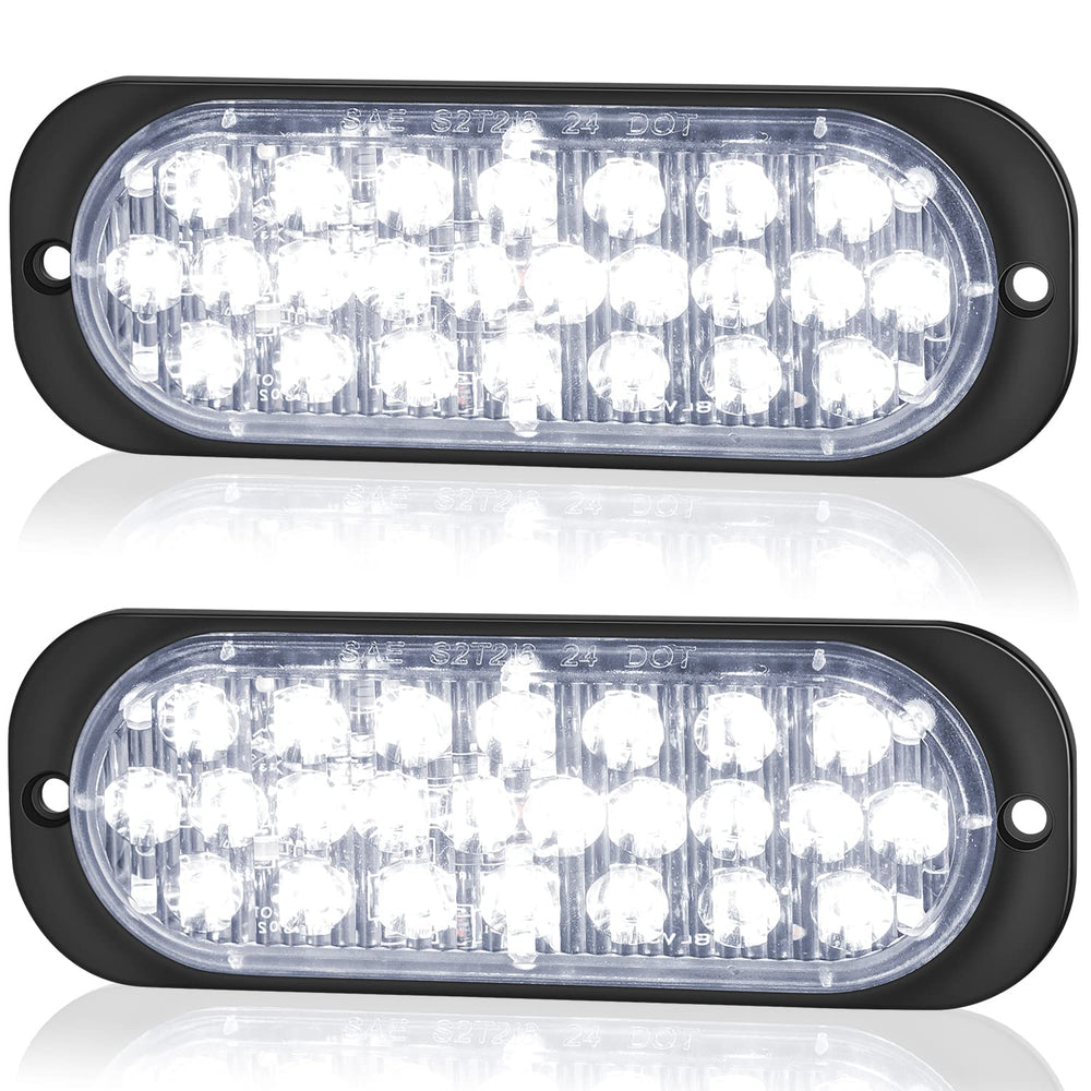LINKITOM front view showing bright white LEDs and clear lens for improved rear visibility