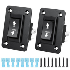 Linkstyle front view rocker switch with mounting plate showing easy panel fit