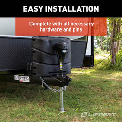 Lippert jack LED lights illuminating coupler for safer nighttime hitching