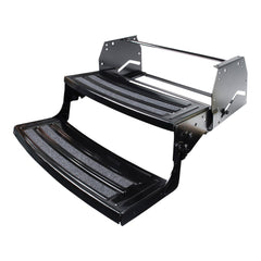 Lippert Radius front view showing wide 24-inch treads and stable entry benefit