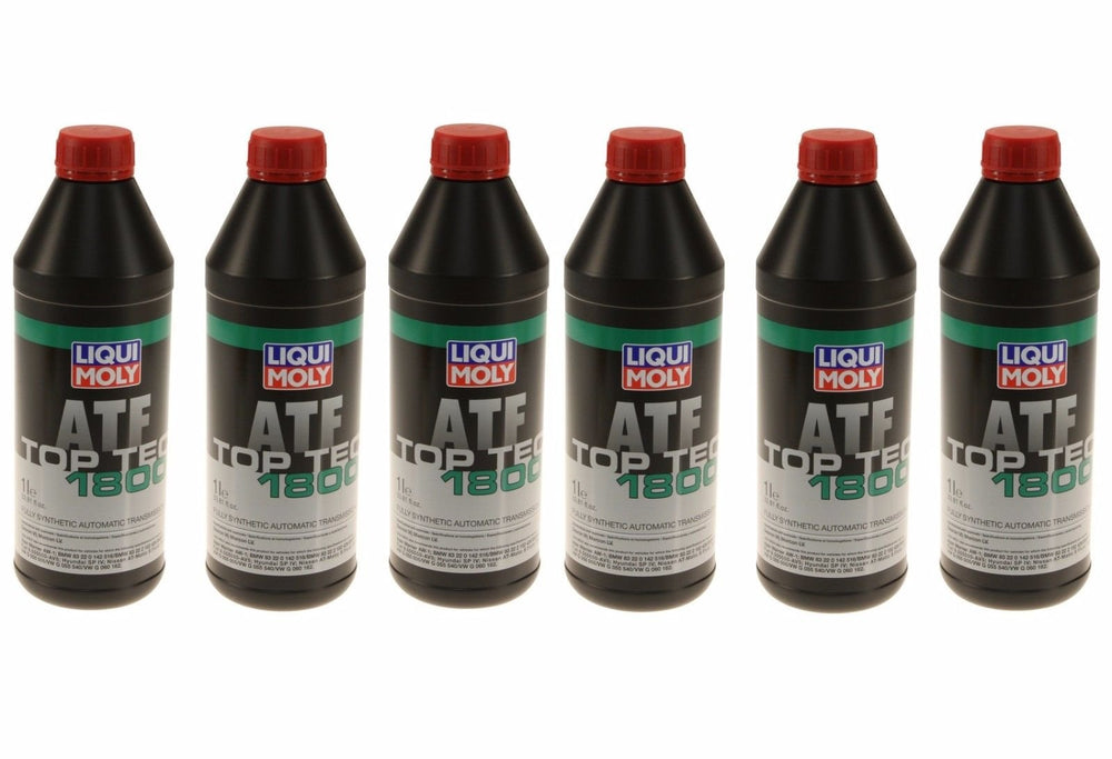 Liqui Moly ATF 6L front container showing label and BMW part compatibility benefit