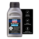 Liqui Moly brake fluid DOT 4 front bottle showing packaging and clear product identification