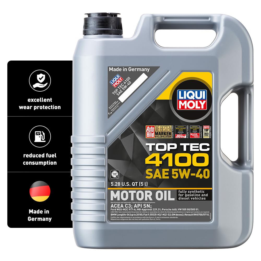 Liqui Moly Top Tec 4100 front label showing product and SKU benefit clarity